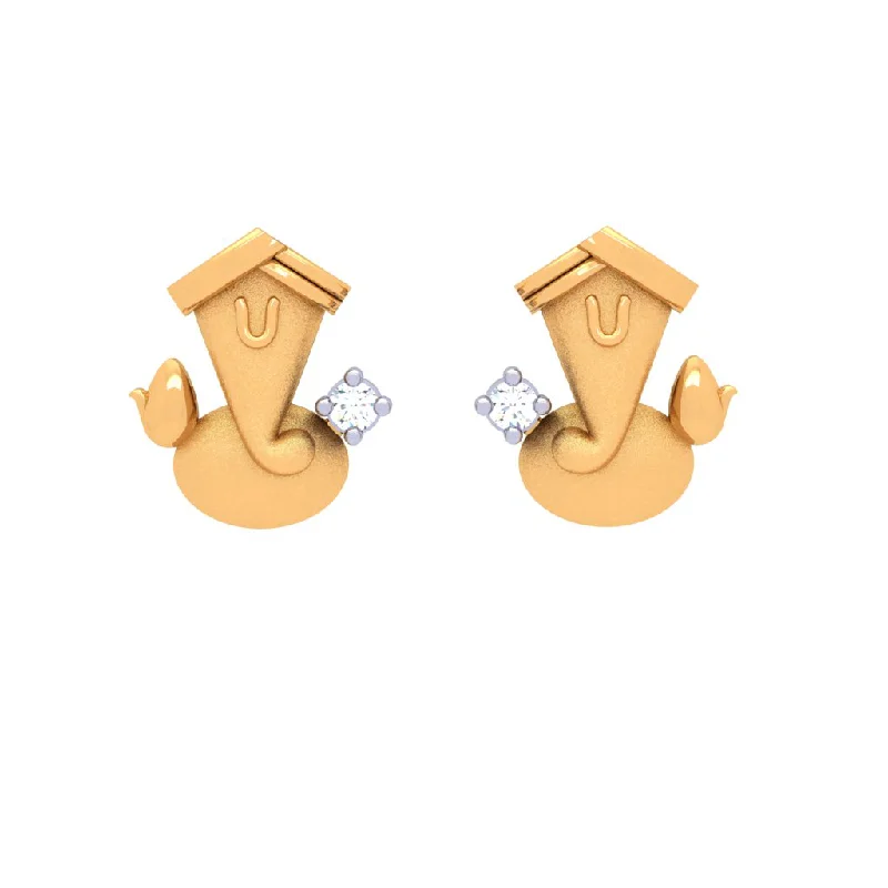 Signature - Design Women's Diamond Rings with a Brand - Specific Pattern and High - Quality Diamonds14k Auspicious Lord Ganesha Gold Earring From Amazea Collection Signature - Design Women's Diamond Rings with a Brand - Specific Pattern and High - Quality Diamonds14k Auspicious Lord Ganesha Gold Earring From Amazea Collection