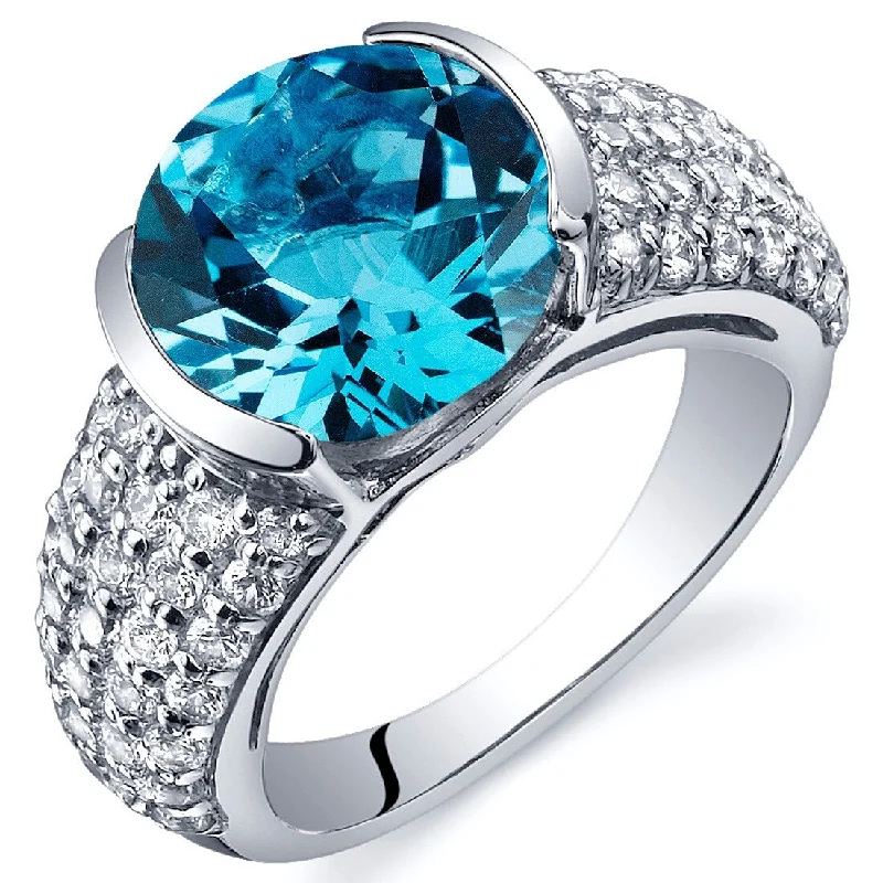 Aquamarine Gemstone Rings in 9K Gold with a Bezel Setting for a Modern and Secure FitSterling Silver 4 ct Swiss Blue Topaz Birthstone Ring Aquamarine Gemstone Rings in 9K Gold with a Bezel Setting for a Modern and Secure FitSterling Silver 4 ct Swiss Blue Topaz Birthstone Ring