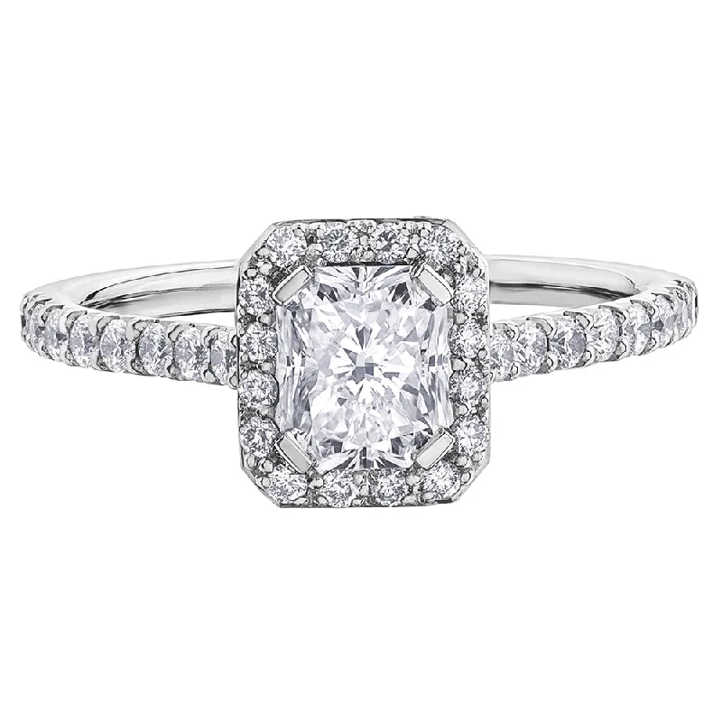 Women's Diamond Rings with Amethyst and Diamond Combinations for a Purple - Hued EleganceRadiant Cut Canadian Diamond Engagement Ring Women's Diamond Rings with Amethyst and Diamond Combinations for a Purple - Hued EleganceRadiant Cut Canadian Diamond Engagement Ring