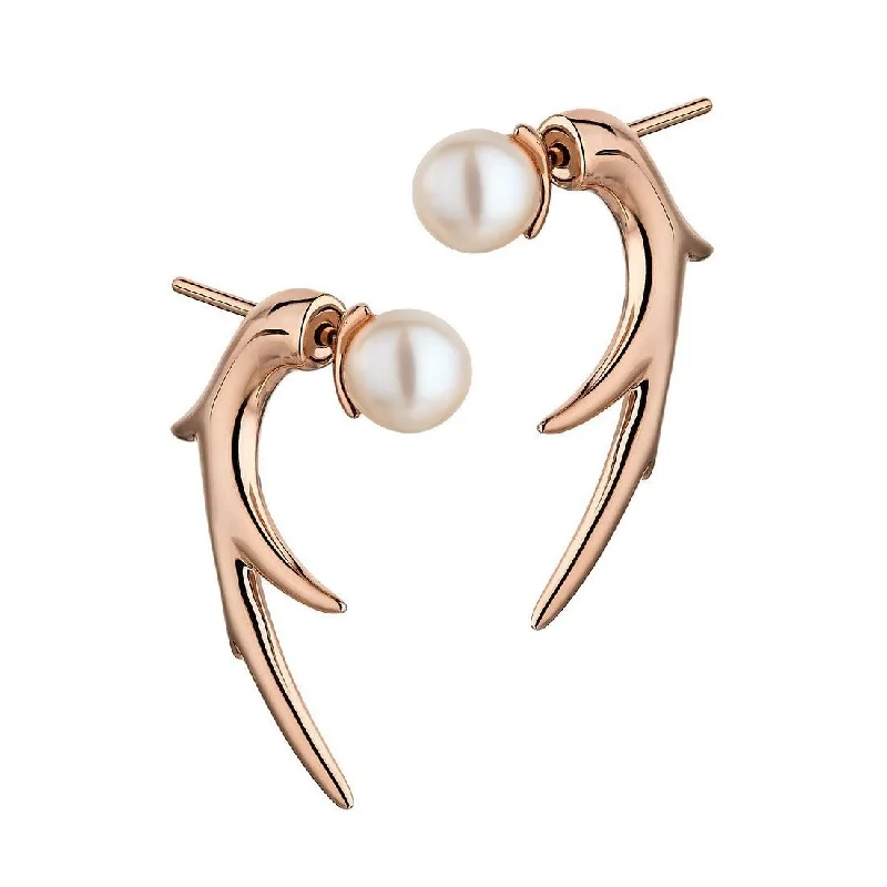 Shaun Leane 18ct Rose Gold Plated Vermeil Silver White Hooked Pearl Talon Earrings D Shaun Leane 18ct Rose Gold Plated Vermeil Silver White Hooked Pearl Talon Earrings D