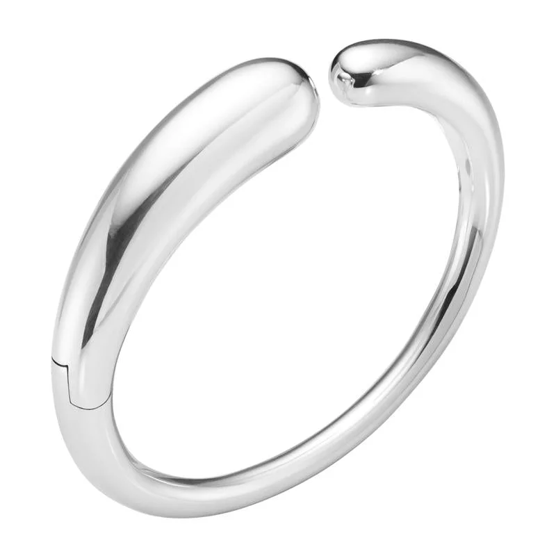 Holiday - Themed Bangles for Christmas or Valentine's Day Georg Jensen Mercy Sterling Silver Hinged Bangle Holiday - Themed Bangles for Christmas or Valentine's Day Georg Jensen Mercy Sterling Silver Hinged Bangle