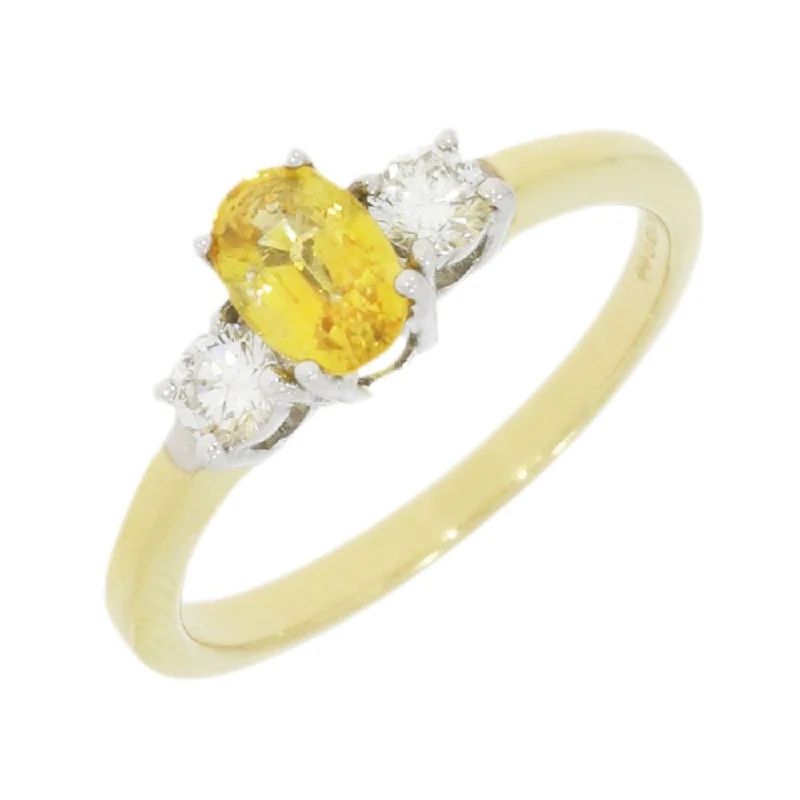 Adjustable Women's Diamond Rings with a Flexible Band for a Comfortable and Custom Fit18ct Yellow Gold Yellow Sapphire and Diamond Trilogy Ring Adjustable Women's Diamond Rings with a Flexible Band for a Comfortable and Custom Fit18ct Yellow Gold Yellow Sapphire and Diamond Trilogy Ring