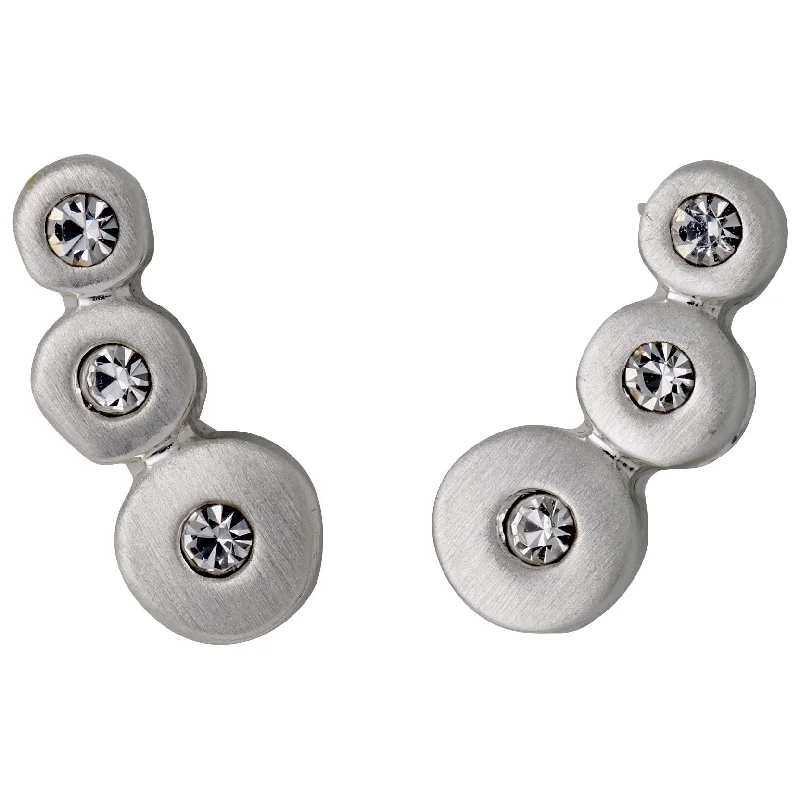 Rhinestone - Embellished Crown - Shaped Stud Earrings for a Princess - Inspired LookBELLA crystal earrings silver-plated Rhinestone - Embellished Crown - Shaped Stud Earrings for a Princess - Inspired LookBELLA crystal earrings silver-plated