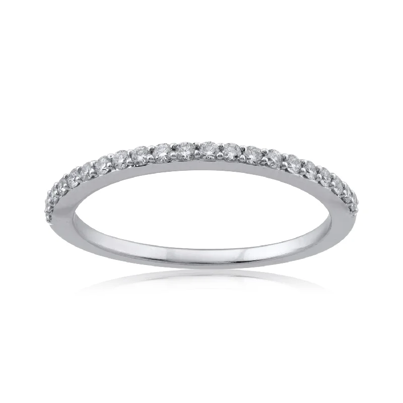 Signature - Design Women's Diamond Rings with a Brand - Specific Pattern and High - Quality Diamonds18K WG Band Diamond Ring-1pc Signature - Design Women's Diamond Rings with a Brand - Specific Pattern and High - Quality Diamonds18K WG Band Diamond Ring-1pc