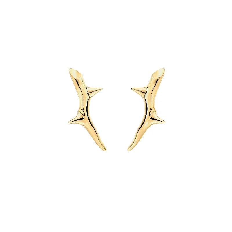 Shaun Leane Rose Thorn 18ct Yellow Gold Plated Sterling Silver Climber Stud Earrings Shaun Leane Rose Thorn 18ct Yellow Gold Plated Sterling Silver Climber Stud Earrings
