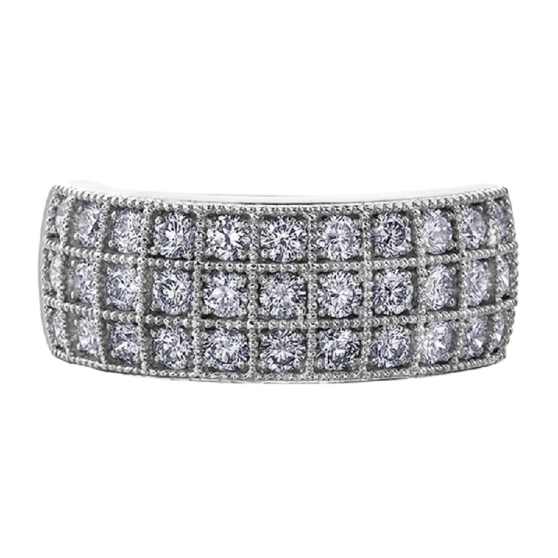Cluster - Style Women's Diamond Rings with Multiple Small Diamonds Arranged in a Stunning PatternPavé Diamond Ring with Milgrain Detailing Cluster - Style Women's Diamond Rings with Multiple Small Diamonds Arranged in a Stunning PatternPavé Diamond Ring with Milgrain Detailing