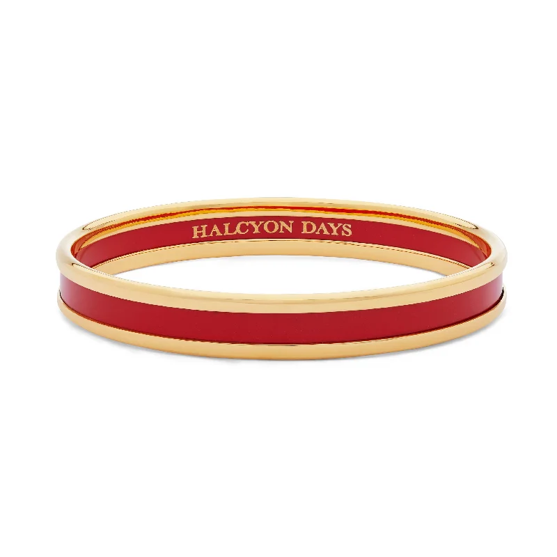 Bangle Sets with Mix - and - Match Patterns for a Versatile AccessorySkinny Red & Gold Enamel Bangle Bangle Sets with Mix - and - Match Patterns for a Versatile AccessorySkinny Red & Gold Enamel Bangle