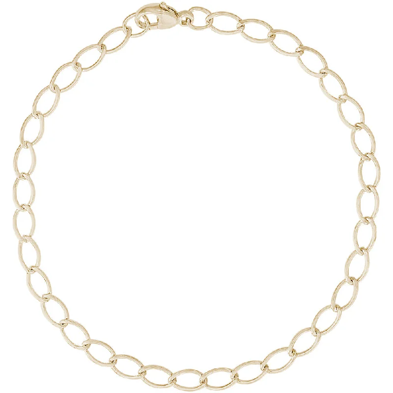 Chamm Bracelets for menLong Link Charm Bracelet in Gold Plated