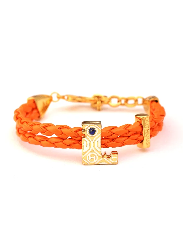 Chamm Bracelets for spiritual healingOH Dopamine Bond Bracelet in Solar Orange, Gold Finish