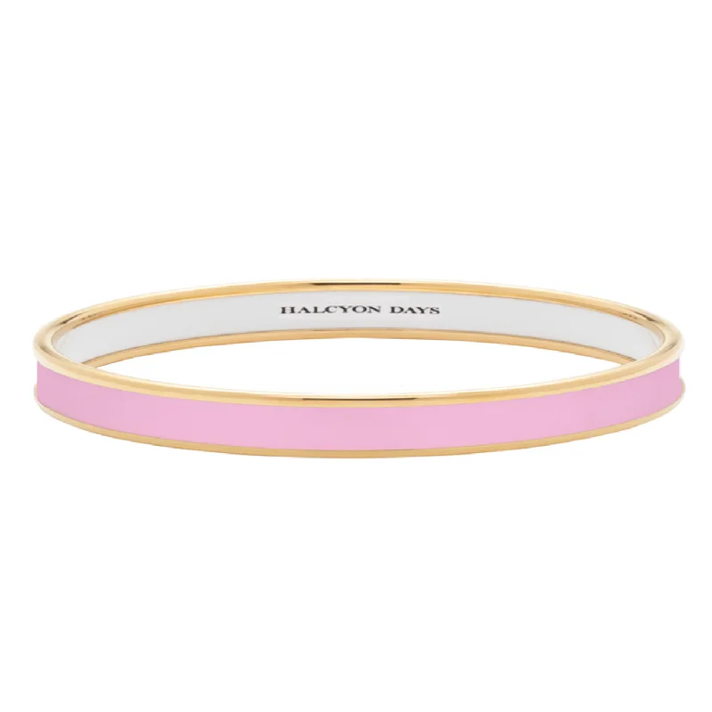 Bangle Bracelets with Celtic Knotwork for a Symbolic and Stylish LookSkinny Pale Pink & Gold Enamel Bangle Bangle Bracelets with Celtic Knotwork for a Symbolic and Stylish LookSkinny Pale Pink & Gold Enamel Bangle