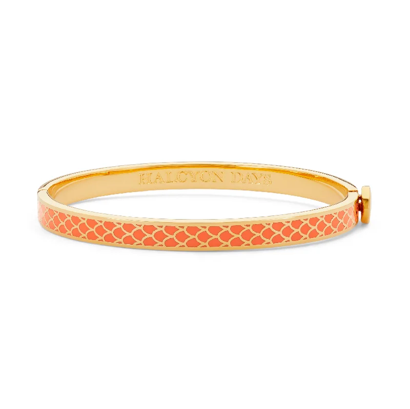 Rose Gold - Plated Bangles with Cubic Zirconia for a Glamorous TouchSkinny Salamander Orange & Gold Bangle Rose Gold - Plated Bangles with Cubic Zirconia for a Glamorous TouchSkinny Salamander Orange & Gold Bangle