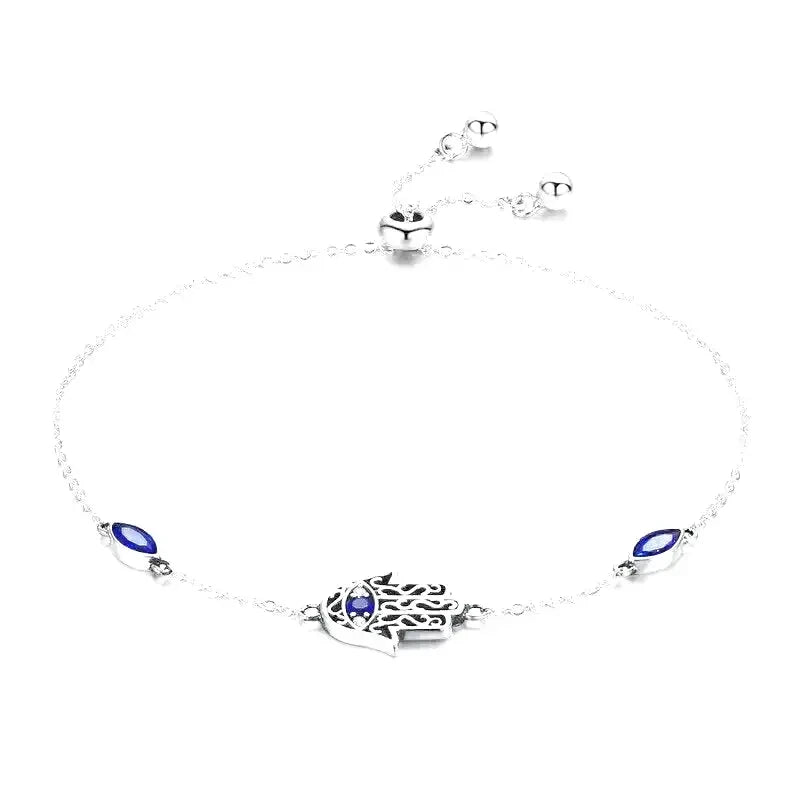 Personalized Chamm BraceletsHamsa and Evil Eye Charm Bracelet