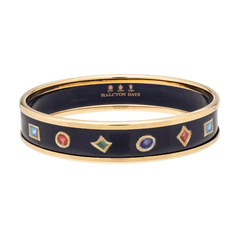 Pearl - Adorned Bangle Bracelets with Delicate Silver ChainsCrown Jewels Enamel Bangle Pearl - Adorned Bangle Bracelets with Delicate Silver ChainsCrown Jewels Enamel Bangle