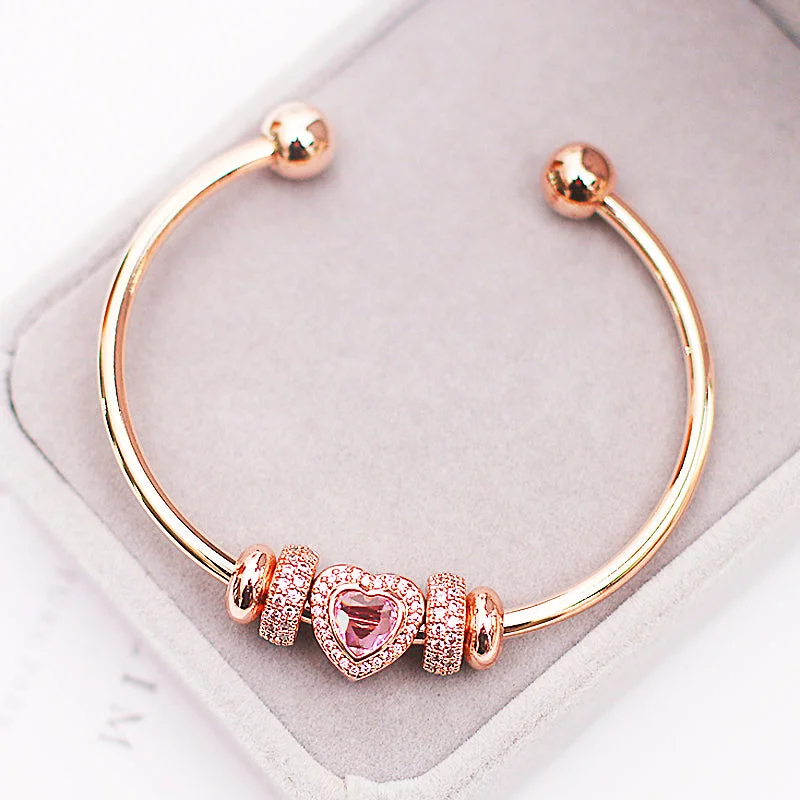 Chamm Bracelets for yoga loversLuxe6085 - Heart Charm Bangle