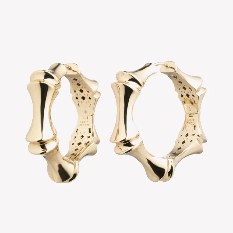 Trendy hoop earringsLARGE BAMBÙ HOOP EARRINGS | 1.75"