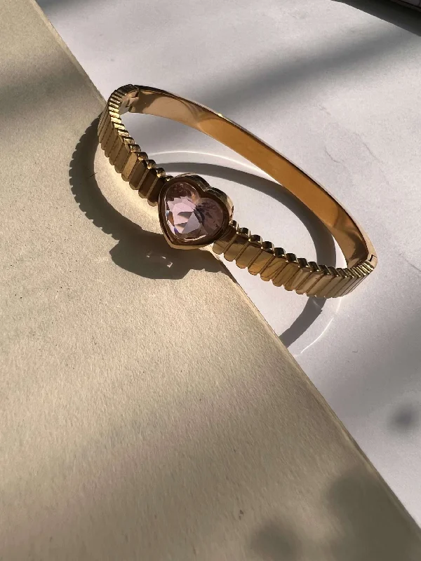 Stretch Bangle Bracelets with Elastic Cord for a Comfortable FitFuchia bangle