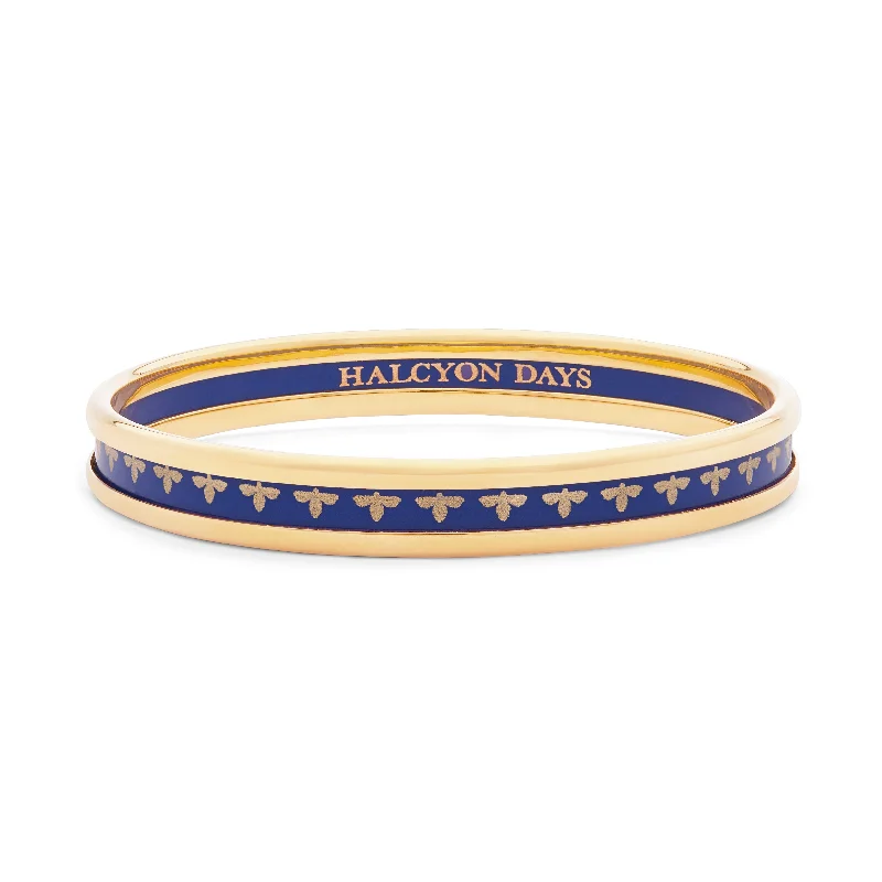 Stretch Bangle Bracelets with Elastic Cord for a Comfortable FitSkinny Bee Deep Cobalt & Gold Enamel Bangle Stretch Bangle Bracelets with Elastic Cord for a Comfortable FitSkinny Bee Deep Cobalt & Gold Enamel Bangle