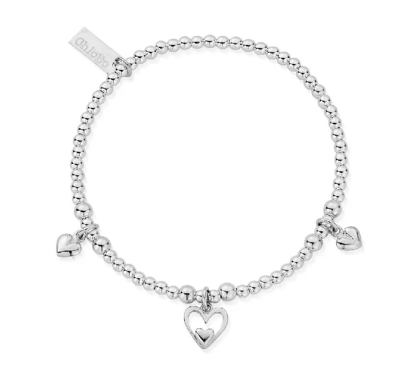 Chamm Bracelets for couplesTriple Heart Bracelet