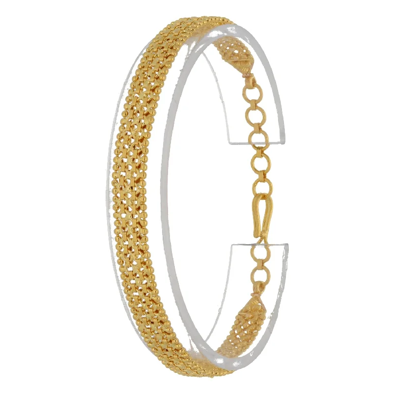 Pearl - Adorned Bangle Bracelets with Delicate Silver ChainsNew 22ct Gold Dress/Cocktail Bracelet Pearl - Adorned Bangle Bracelets with Delicate Silver ChainsNew 22ct Gold Dress/Cocktail Bracelet