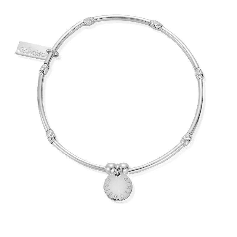 Luxury Chamm BraceletsPersonalised Mini Noodle Sparkle Rice Friendship Disc Bracelet