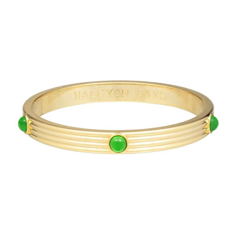 Plus Size Women's Wide Bangle Bracelets in Matte Finish for a Statement PieceRibbed Cabochon Emerald Plus Size Women's Wide Bangle Bracelets in Matte Finish for a Statement PieceRibbed Cabochon Emerald
