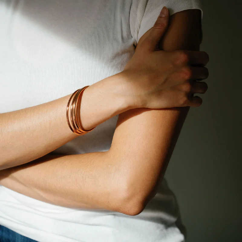 Handmade Bangle Bracelets with Polymer Clay Designs for a Personal TouchRose Gold Luxe Bangle Bracelets Handmade Bangle Bracelets with Polymer Clay Designs for a Personal TouchRose Gold Luxe Bangle Bracelets