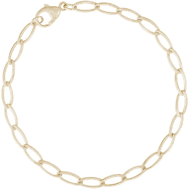 Affordable Chamm BraceletsLong Link Charm Bracelet in Gold Plated