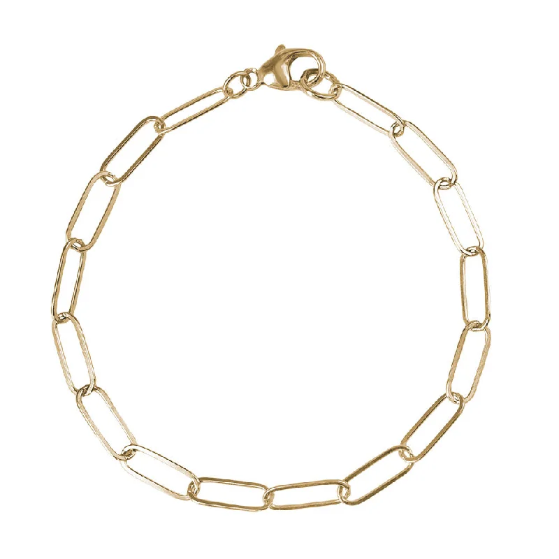 Chamm Bracelets for couplesPaperclip Bracelet – Small Charm Bracelet in Yellow Gold Chamm Bracelets for couplesPaperclip Bracelet – Small Charm Bracelet in Yellow Gold