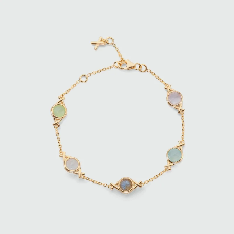 Rose Gold - Plated Bangles with Cubic Zirconia for a Glamorous TouchPalma Power Up Gemstone & Gold Vermeil Bracelet Rose Gold - Plated Bangles with Cubic Zirconia for a Glamorous TouchPalma Power Up Gemstone & Gold Vermeil Bracelet