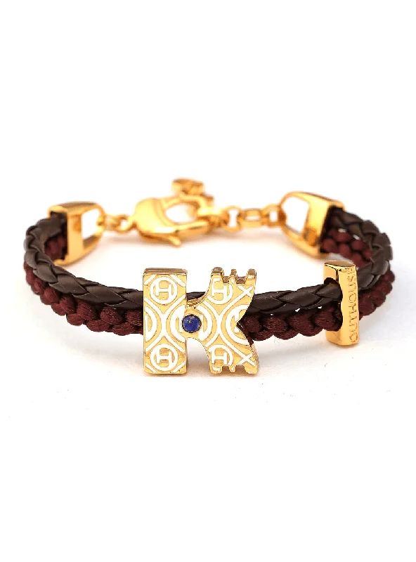 Chamm Bracelets for festivalsOH Dopamine Bond Bracelet in Tan Brown, Gold Finish Chamm Bracelets for festivalsOH Dopamine Bond Bracelet in Tan Brown, Gold Finish