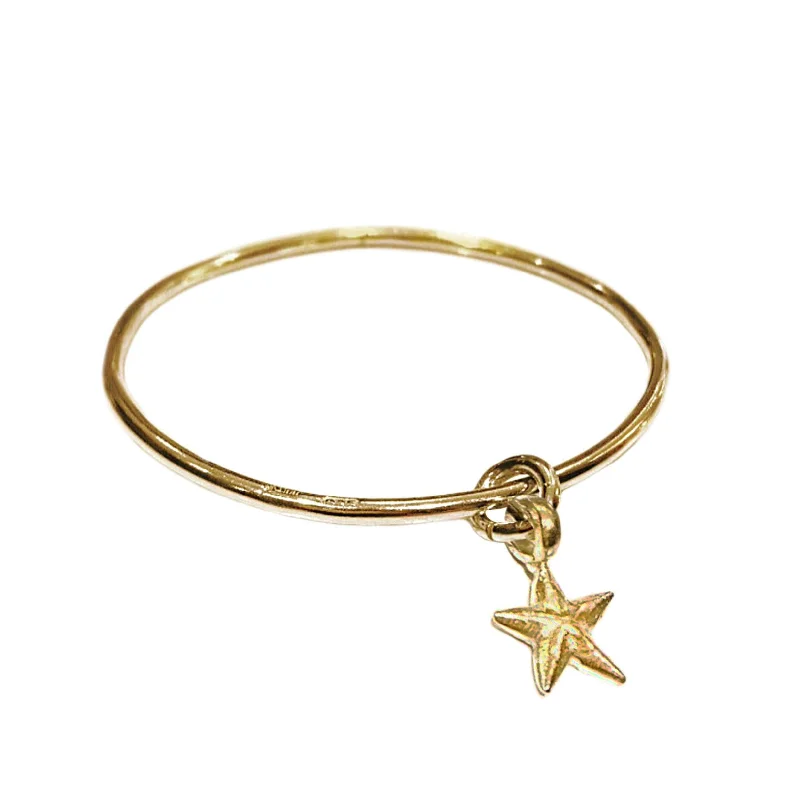 Geometric - Shaped Bangles in Matte Black for a Minimalist AestheticGold Starfish Bangle Geometric - Shaped Bangles in Matte Black for a Minimalist AestheticGold Starfish Bangle