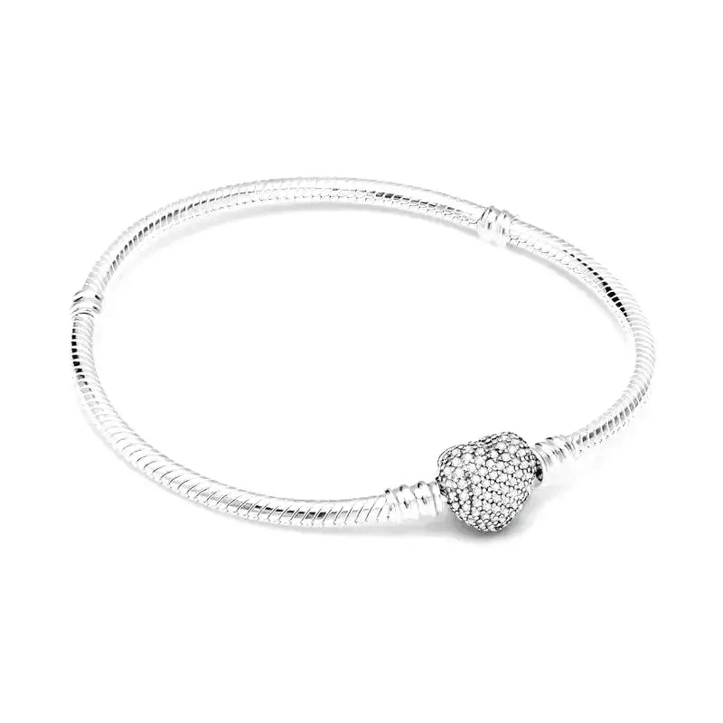 Chamm Bracelets for couplesCrystal Heart Charm Bracelet