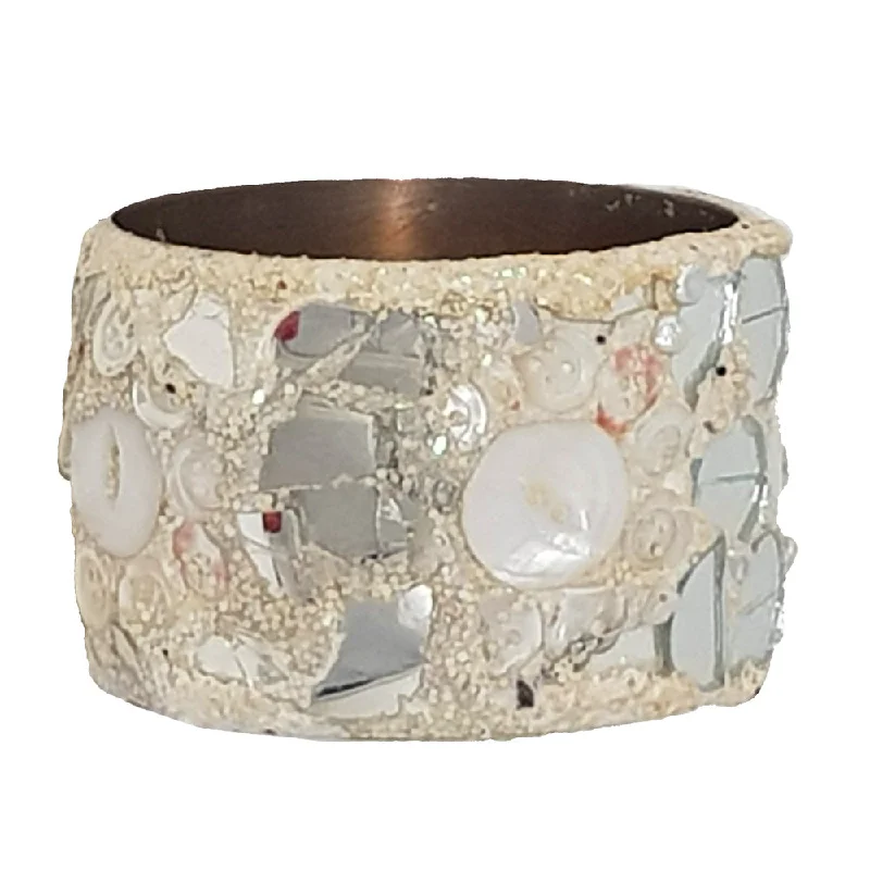 Clear Crystal - Embellished Bangles for a Sparkling and Elegant AppearanceWIDE SILVER AND WHITE BANGLE Clear Crystal - Embellished Bangles for a Sparkling and Elegant AppearanceWIDE SILVER AND WHITE BANGLE