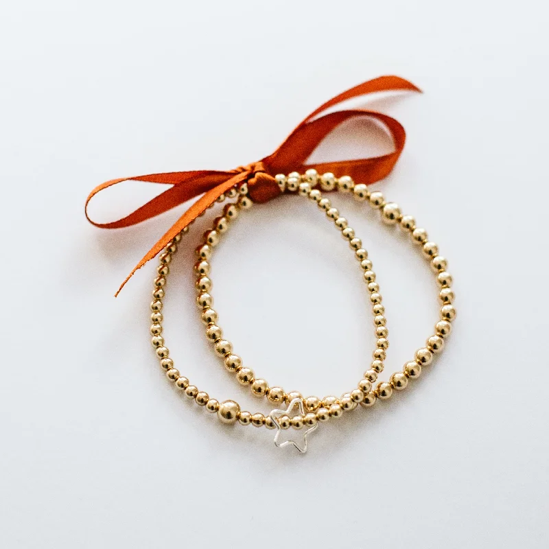 Chamm Bracelets with adjustable sizesStacking gift set - Gold filled (can be personalised)