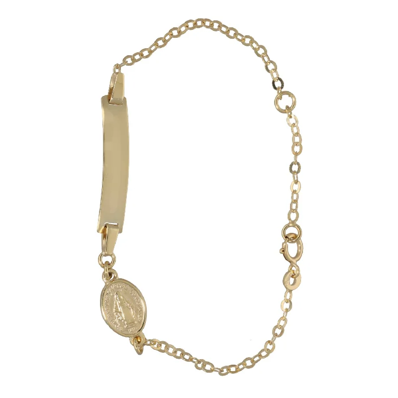 Unisex Bangle Bracelets with Abstract Artwork for a Unique StatementNew 9ct Gold Kids Madonna ID Curb Bracelet Unisex Bangle Bracelets with Abstract Artwork for a Unique StatementNew 9ct Gold Kids Madonna ID Curb Bracelet