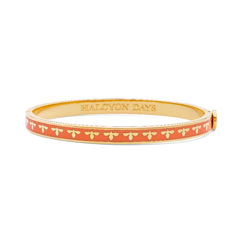 Plus Size Women's Wide Bangle Bracelets in Matte Finish for a Statement PieceSkinny Bee Orange & Gold Bangle Plus Size Women's Wide Bangle Bracelets in Matte Finish for a Statement PieceSkinny Bee Orange & Gold Bangle