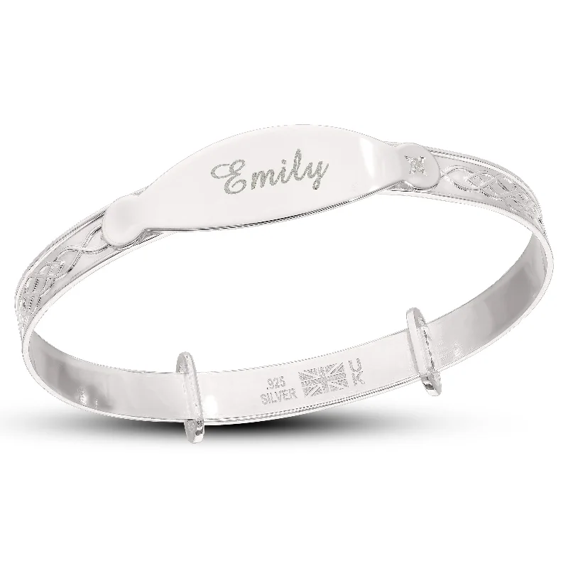 Adjustable Bangle Bracelets with Magnetic Closures for Easy Wear and RemovalChildren's Customised ID Diamond Bangle in Silver (0–5+ years) Adjustable Bangle Bracelets with Magnetic Closures for Easy Wear and RemovalChildren's Customised ID Diamond Bangle in Silver (0–5+ years)