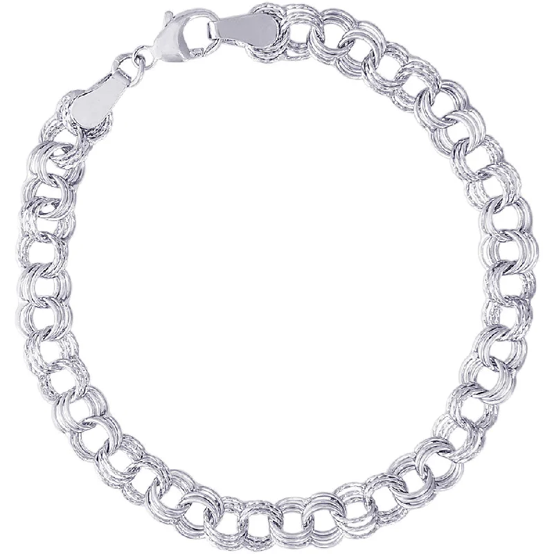 Chamm Bracelets with adjustable sizesDouble Spiral Charm Bracelet in White Gold