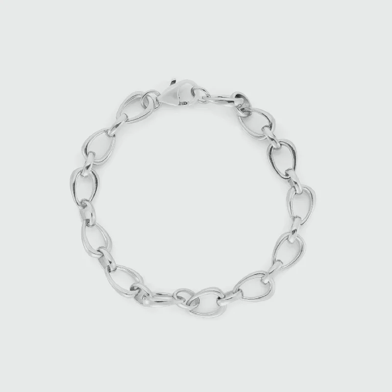 Leather - Wrapped Bangles with Studded Details for a Rock - Chic VibeEgerton Sterling Silver Raindrop Link Bracelet