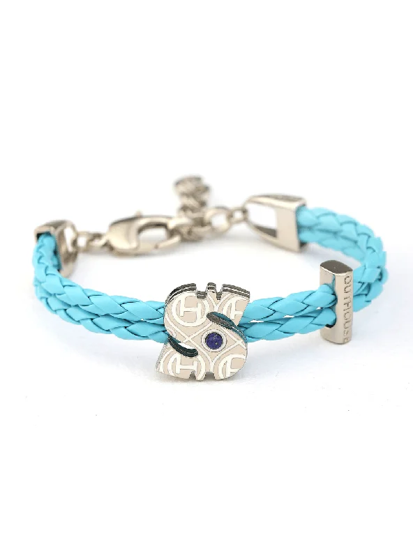 Chamm Bracelets for meditationOH Dopamine Bond Bracelet in Arctic Blue, Silver Finish