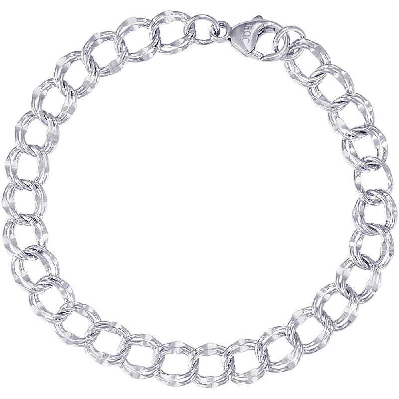 Handmade Chamm BraceletsDouble Spiral Charm Bracelet in Sterling Silver