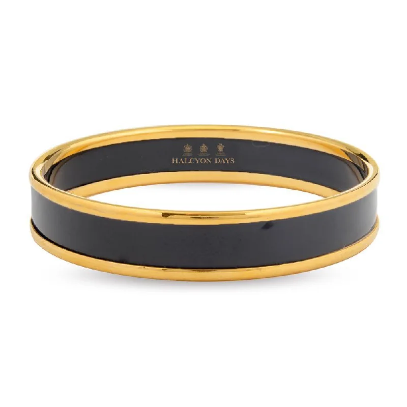 Geometric - Shaped Bangles in Matte Black for a Minimalist AestheticBlack & Gold Enamel Bangle Geometric - Shaped Bangles in Matte Black for a Minimalist AestheticBlack & Gold Enamel Bangle