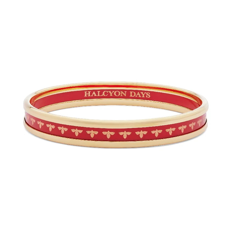 Bangle Bracelets with LED Lights for a Glowing and Trendy AccessorySkinny Bee Red & Gold Enamel Bangle Bangle Bracelets with LED Lights for a Glowing and Trendy AccessorySkinny Bee Red & Gold Enamel Bangle