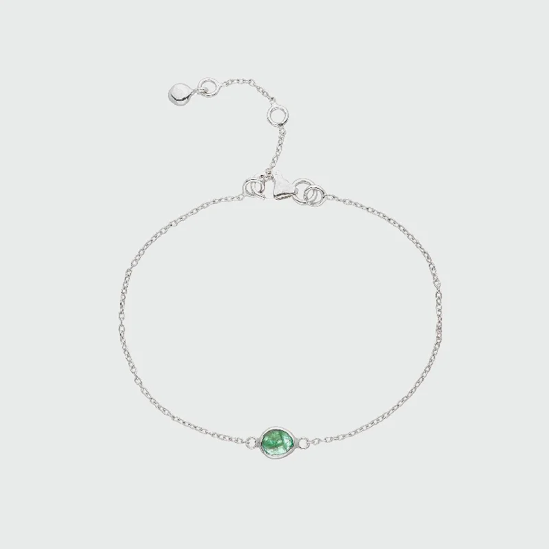 Leather - Wrapped Bangles with Studded Details for a Rock - Chic VibeHampton Emerald & Sterling Silver Bracelet Leather - Wrapped Bangles with Studded Details for a Rock - Chic VibeHampton Emerald & Sterling Silver Bracelet