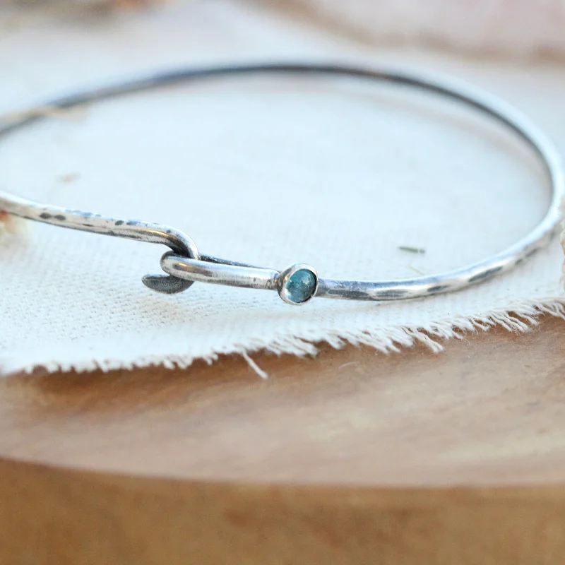Chamm Bracelets with natural materialsGemstone Charm Catcher Bangle