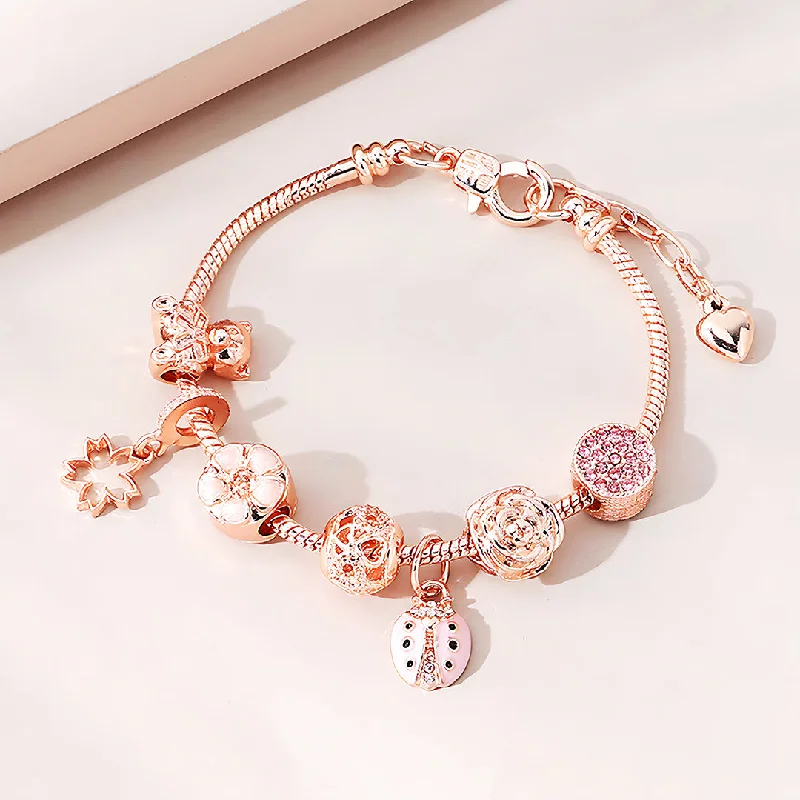 Chamm Bracelets for womenLuxe6193 - Ladybug Charm Bracelet