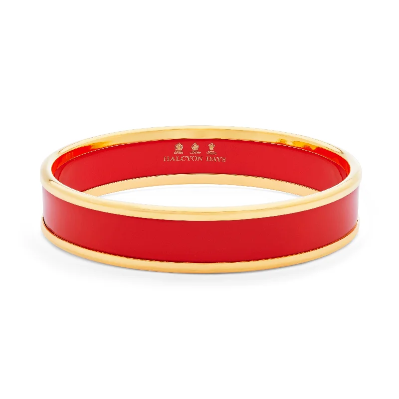 Unisex Bangle Bracelets with Abstract Artwork for a Unique StatementRed & Gold Enamel Bangle Unisex Bangle Bracelets with Abstract Artwork for a Unique StatementRed & Gold Enamel Bangle