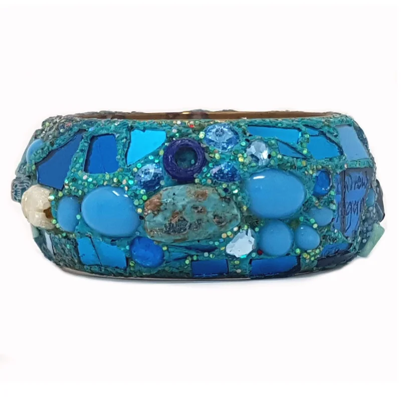 Boho - Style Bangle Bracelets with Feather and Bead EmbellishmentsTURQUOISE STONE AND BEAD BANGLE Boho - Style Bangle Bracelets with Feather and Bead EmbellishmentsTURQUOISE STONE AND BEAD BANGLE