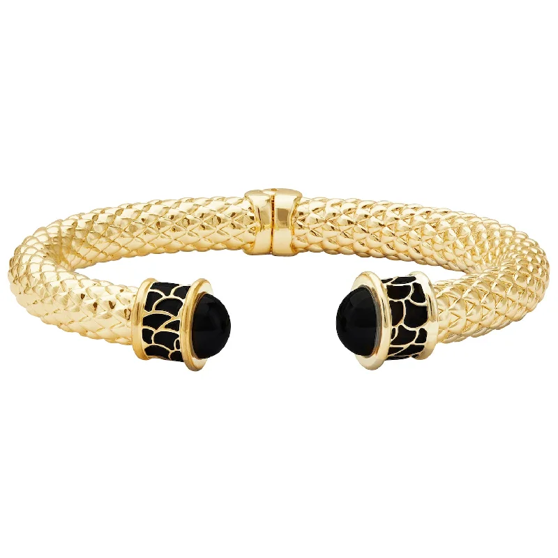 Geometric - Shaped Bangles in Matte Black for a Minimalist AestheticMinoan Torque Black & Gold Bangle Geometric - Shaped Bangles in Matte Black for a Minimalist AestheticMinoan Torque Black & Gold Bangle