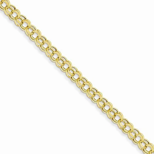 Chamm Bracelets for meditation14K Yellow Gold Lite Double Link Charm Bracelet
